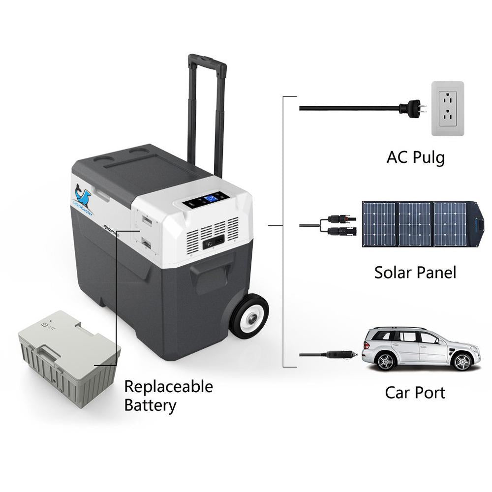 LionCooler™ X50A Portable Solar Fridge Freezer, 52 Quarts
